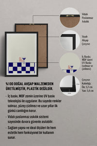 HOMEPACK Ahşap Çerçeveli Tablo Çerçeveli Poster Sanatsal Modern Duvar Dekoru TK-809