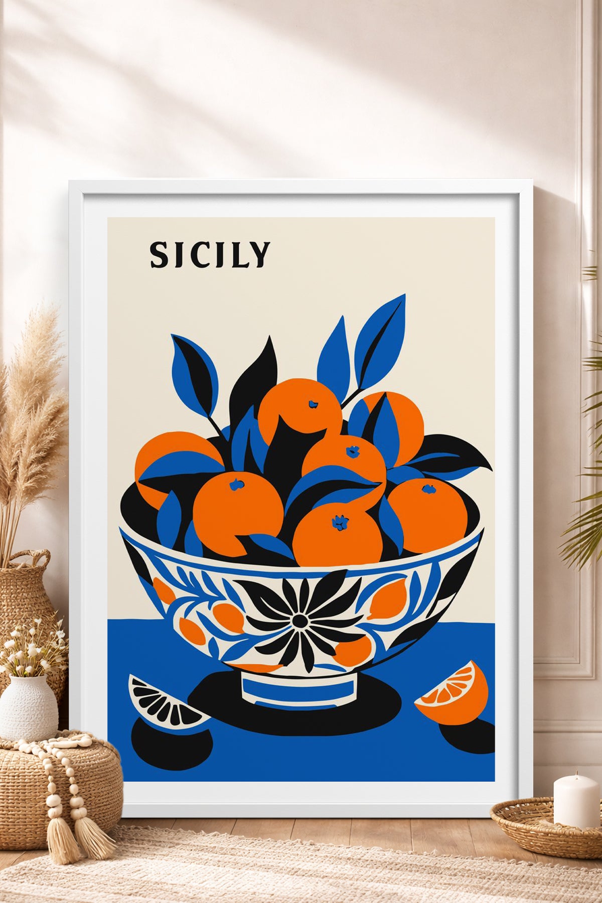 HOMEPACK Ahşap Çerçeveli Tablo Çerçeveli Poster Sanatsal Modern Duvar Dekoru TK-813