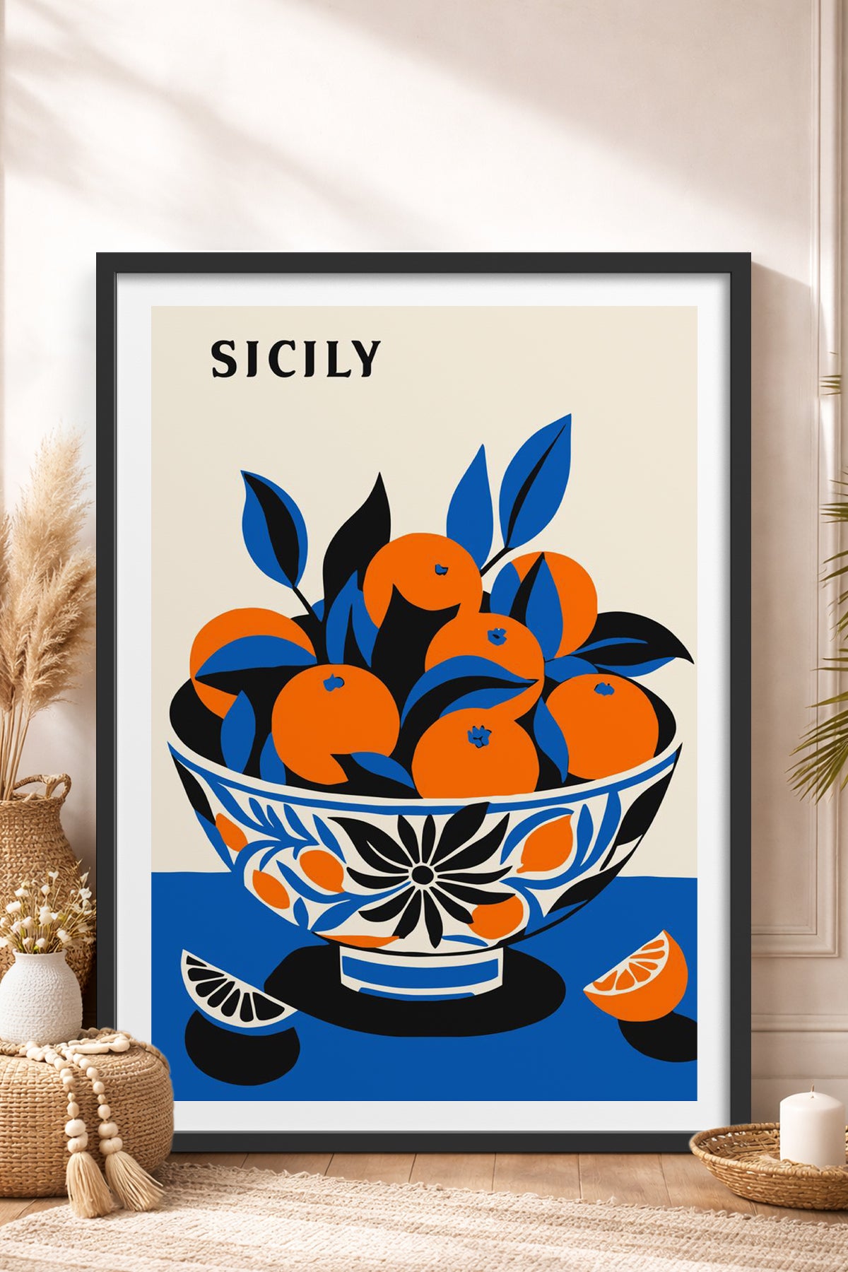HOMEPACK Ahşap Çerçeveli Tablo Çerçeveli Poster Sanatsal Modern Duvar Dekoru TK-813