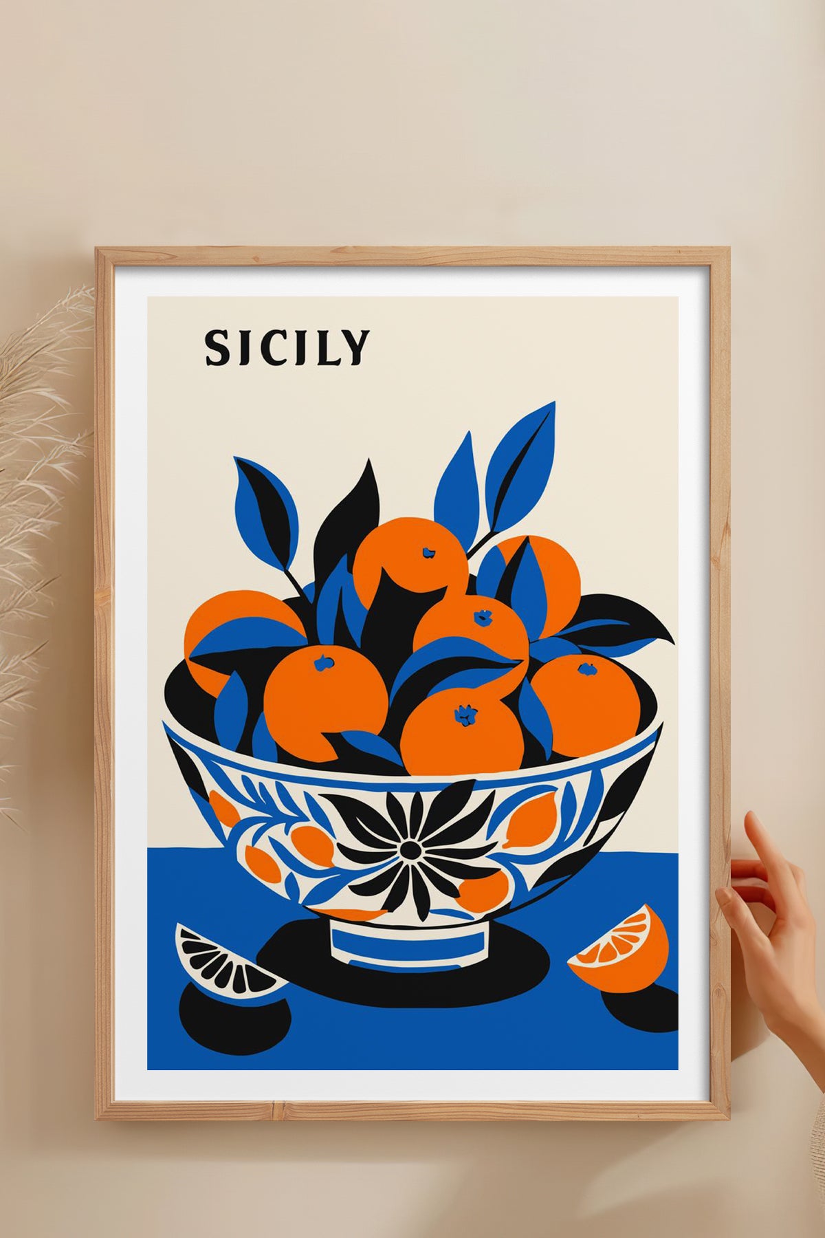 HOMEPACK Ahşap Çerçeveli Tablo Çerçeveli Poster Sanatsal Modern Duvar Dekoru TK-813