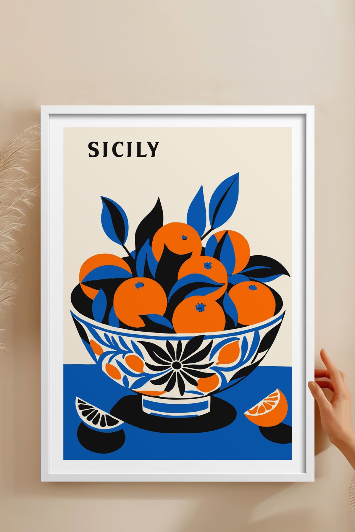 HOMEPACK Ahşap Çerçeveli Tablo Çerçeveli Poster Sanatsal Modern Duvar Dekoru TK-813