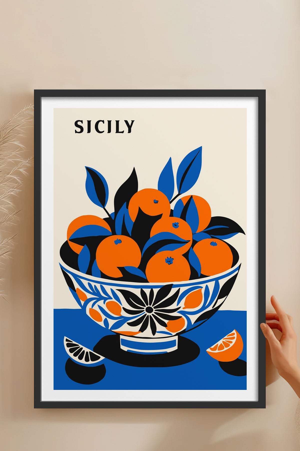 HOMEPACK Ahşap Çerçeveli Tablo Çerçeveli Poster Sanatsal Modern Duvar Dekoru TK-813
