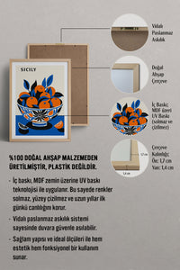 HOMEPACK Ahşap Çerçeveli Tablo Çerçeveli Poster Sanatsal Modern Duvar Dekoru TK-813