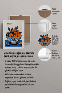HOMEPACK Ahşap Çerçeveli Tablo Çerçeveli Poster Sanatsal Modern Duvar Dekoru TK-813