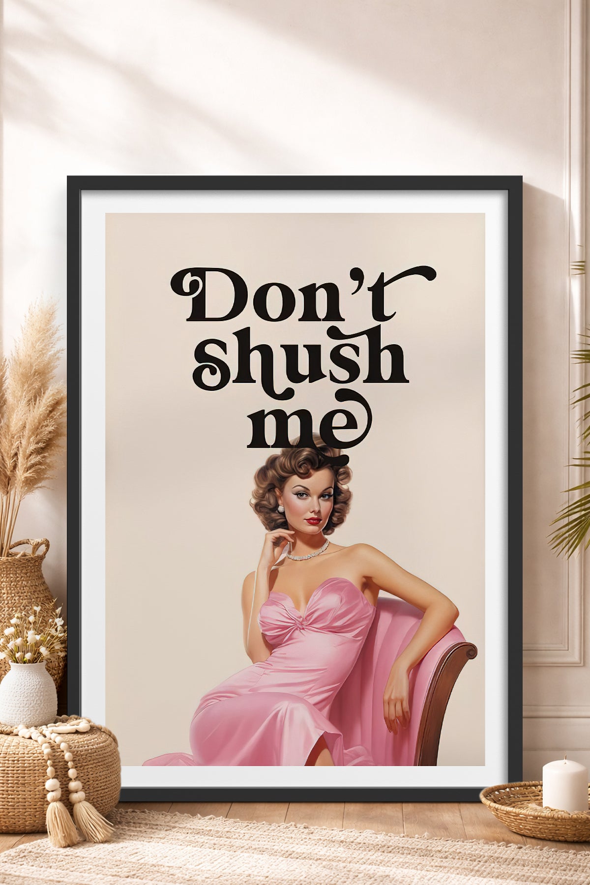 HOMEPACK Ahşap Çerçeveli Tablo Çerçeveli Poster Sanatsal Modern Duvar Dekoru TK-814