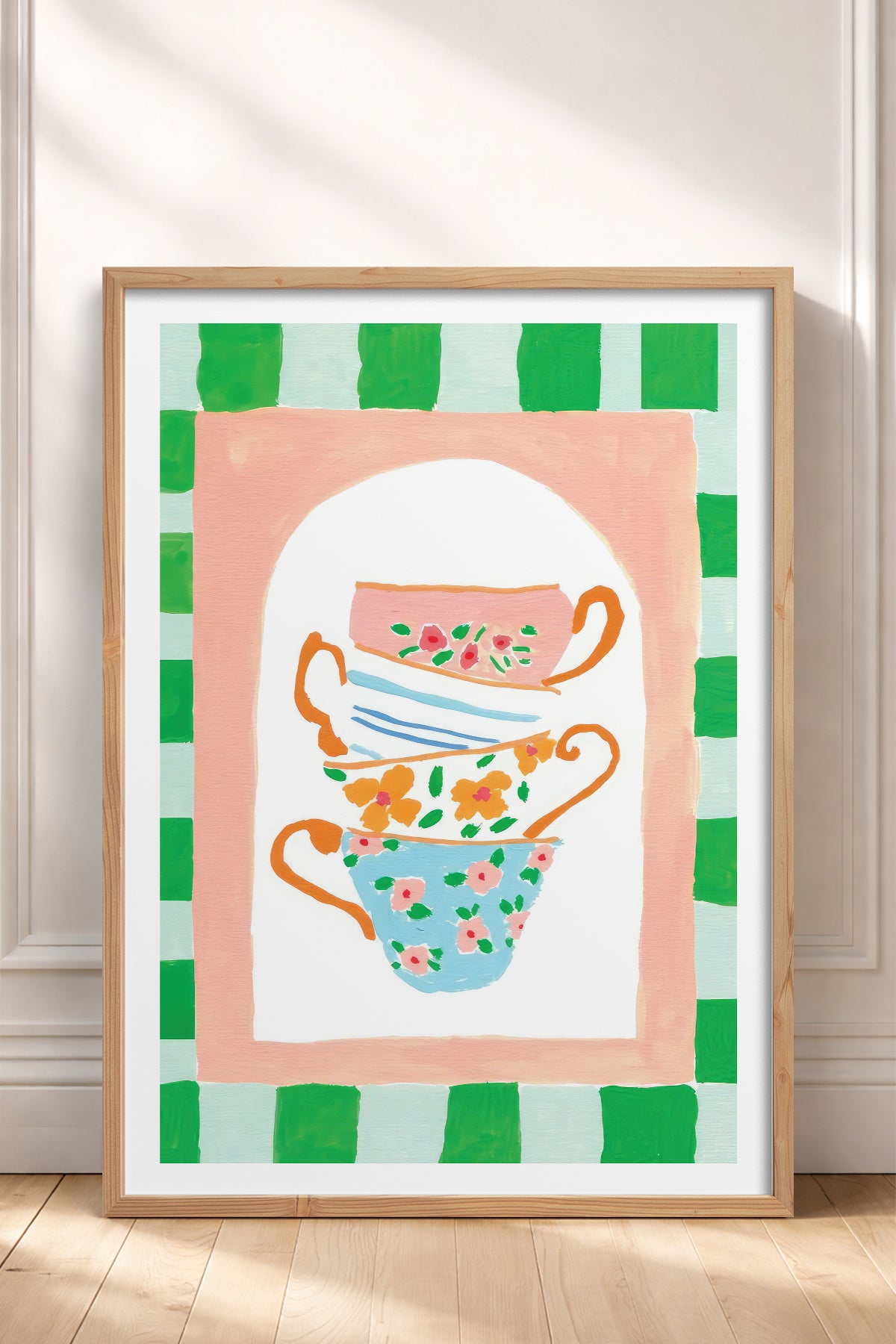 HOMEPACK Ahşap Çerçeveli Tablo Çerçeveli Poster Sanatsal Modern Duvar Dekoru TK-815