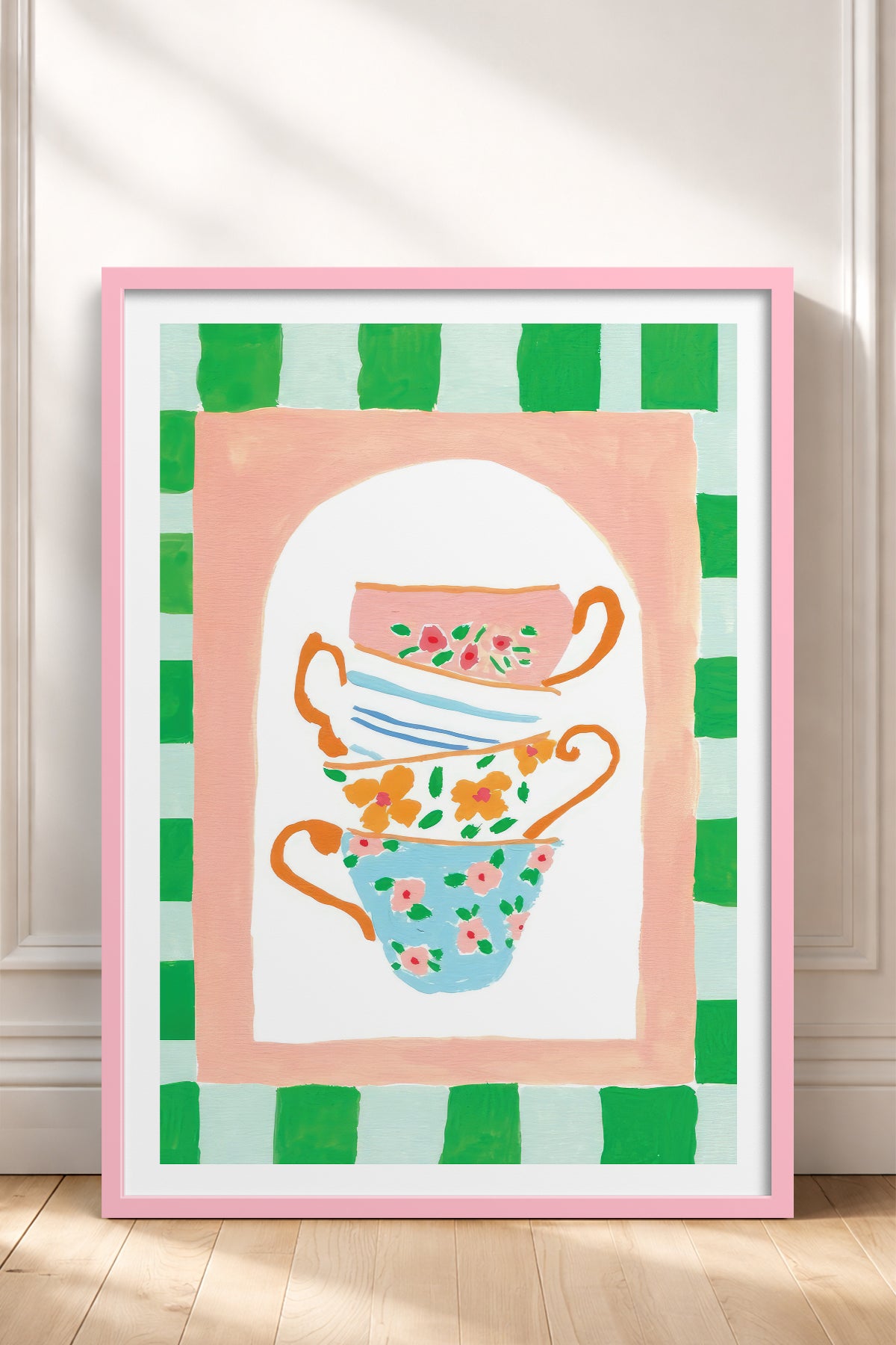 HOMEPACK Ahşap Çerçeveli Tablo Çerçeveli Poster Sanatsal Modern Duvar Dekoru TK-815