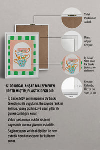 HOMEPACK Ahşap Çerçeveli Tablo Çerçeveli Poster Sanatsal Modern Duvar Dekoru TK-815