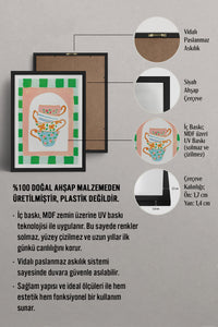 HOMEPACK Ahşap Çerçeveli Tablo Çerçeveli Poster Sanatsal Modern Duvar Dekoru TK-815