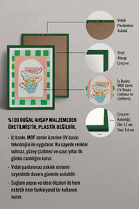HOMEPACK Ahşap Çerçeveli Tablo Çerçeveli Poster Sanatsal Modern Duvar Dekoru TK-815