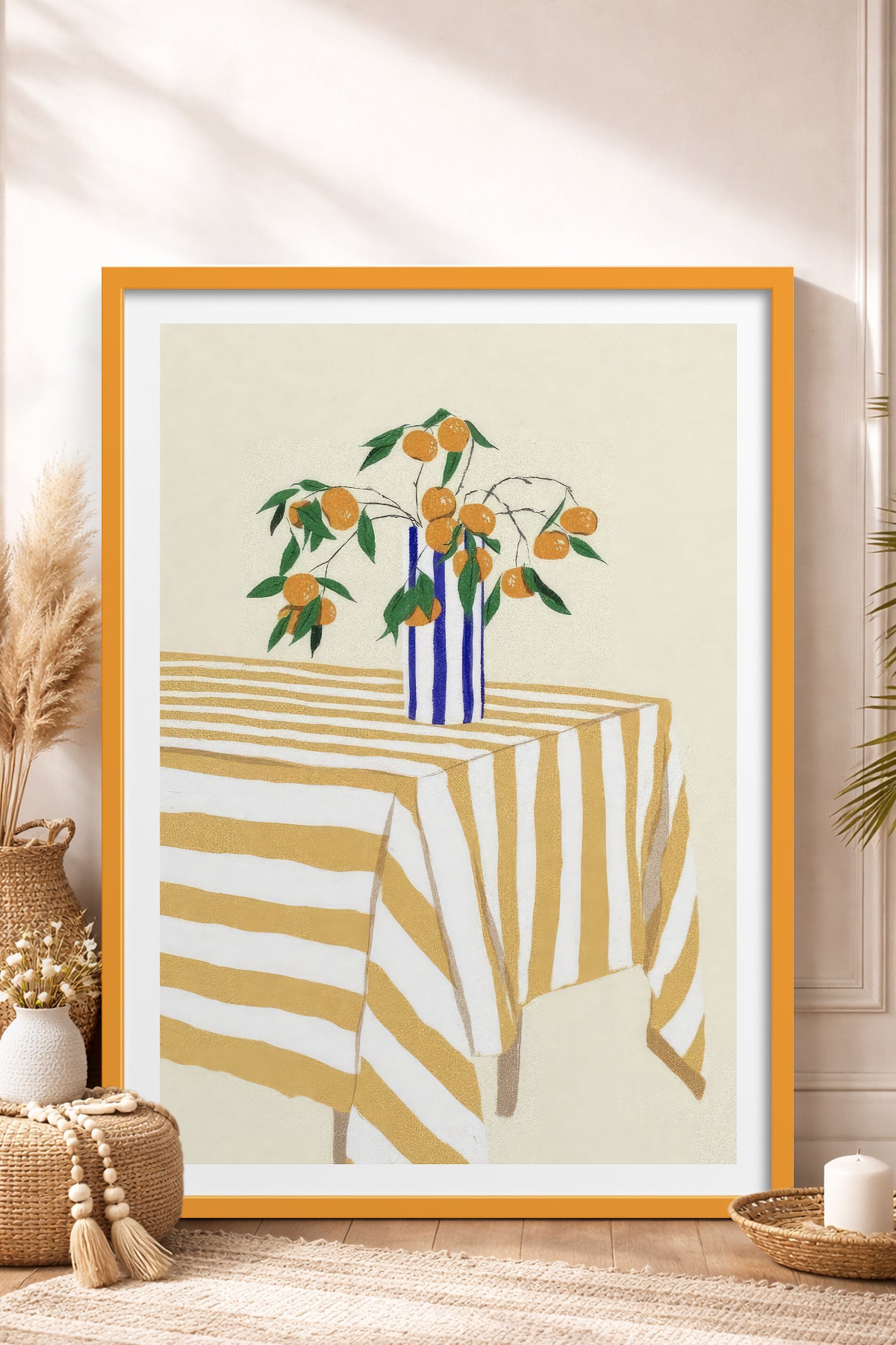 HOMEPACK Ahşap Çerçeveli Tablo Çerçeveli Poster Sanatsal Modern Duvar Dekoru TK-816