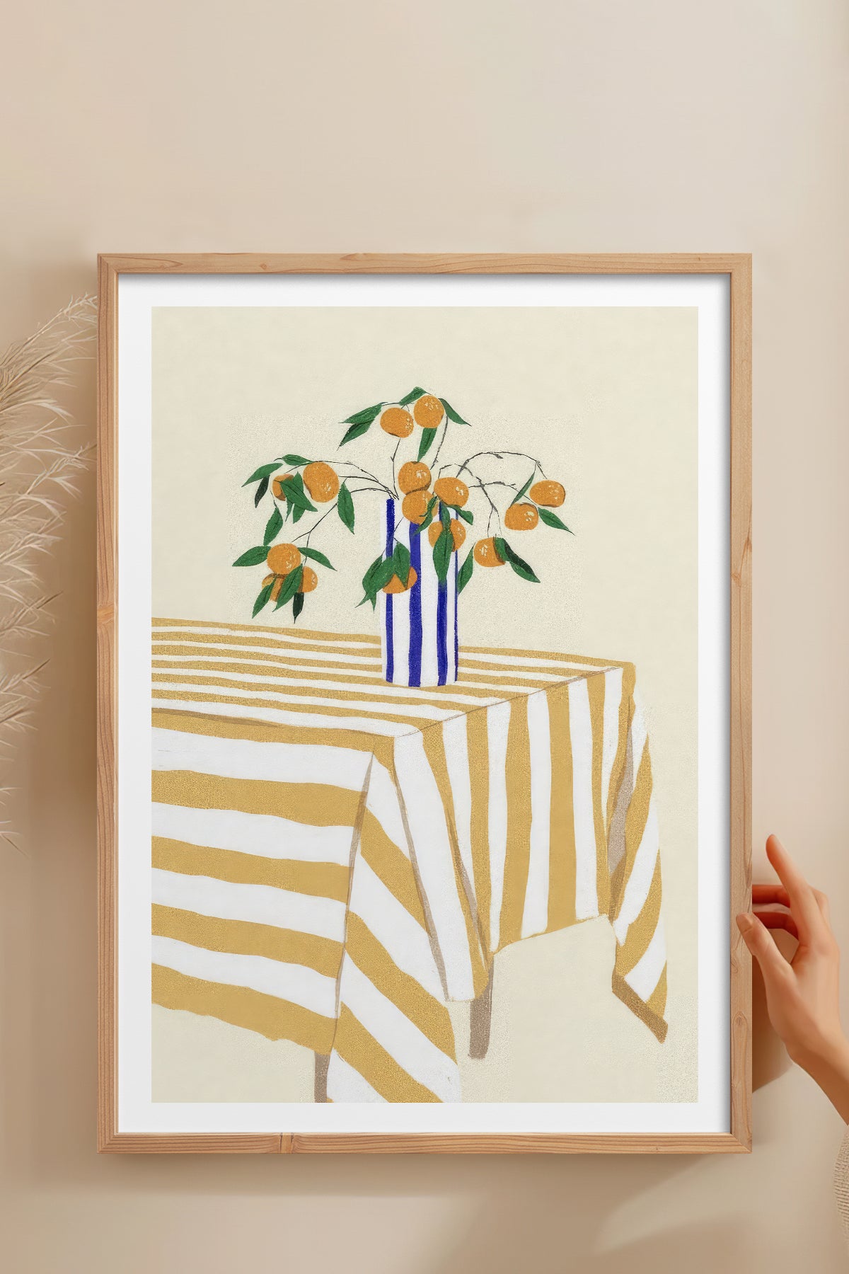 HOMEPACK Ahşap Çerçeveli Tablo Çerçeveli Poster Sanatsal Modern Duvar Dekoru TK-816