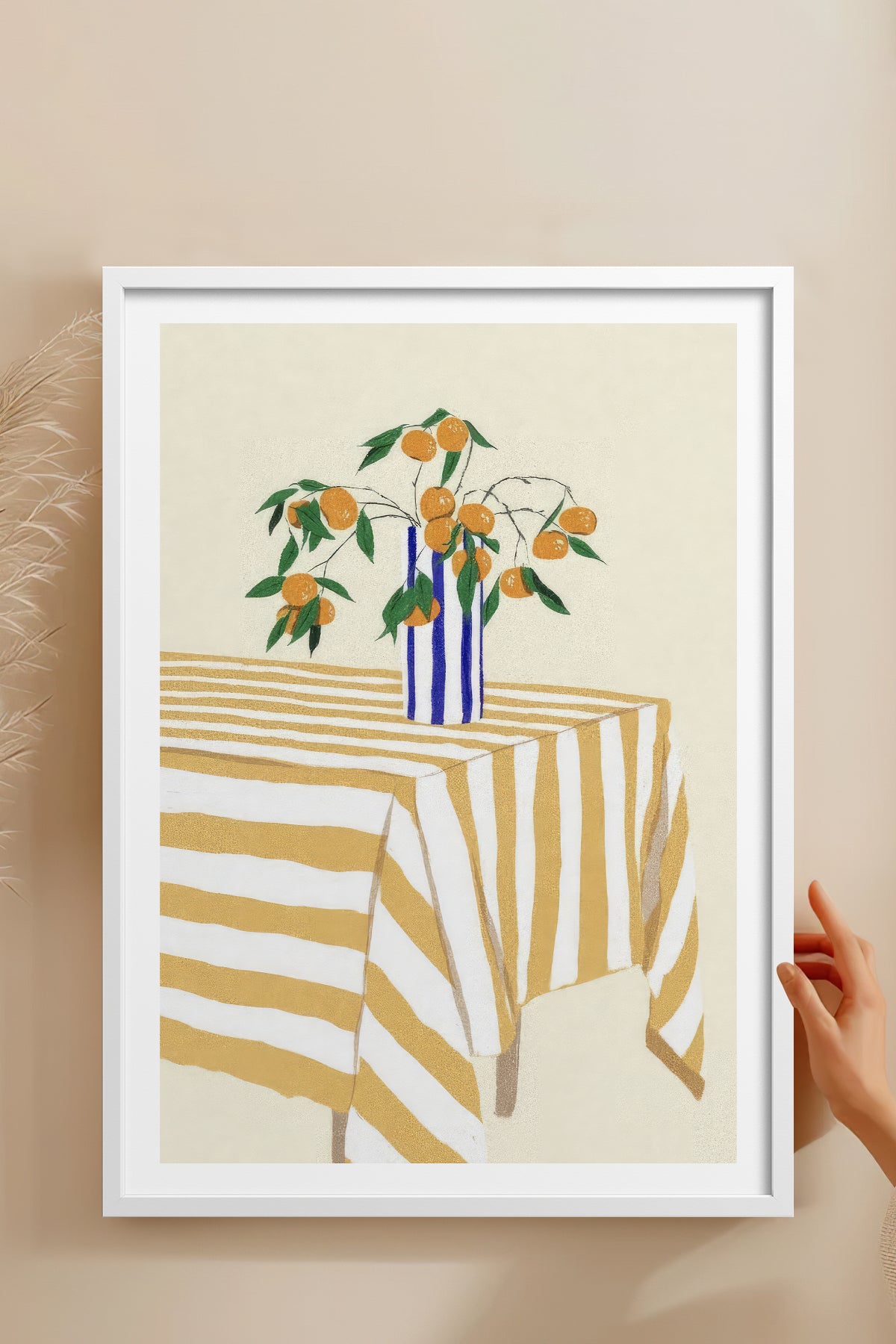 HOMEPACK Ahşap Çerçeveli Tablo Çerçeveli Poster Sanatsal Modern Duvar Dekoru TK-816