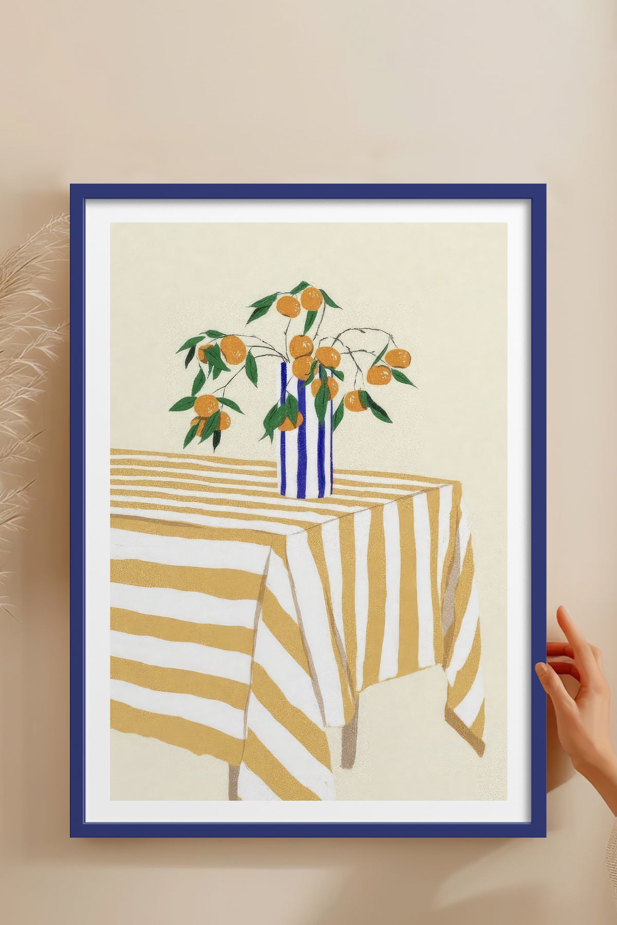 HOMEPACK Ahşap Çerçeveli Tablo Çerçeveli Poster Sanatsal Modern Duvar Dekoru TK-816
