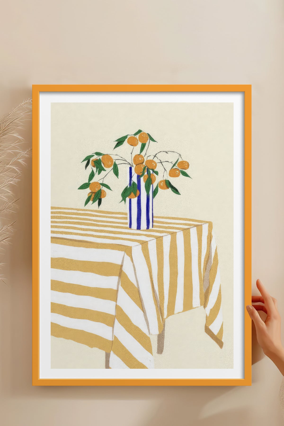 HOMEPACK Ahşap Çerçeveli Tablo Çerçeveli Poster Sanatsal Modern Duvar Dekoru TK-816
