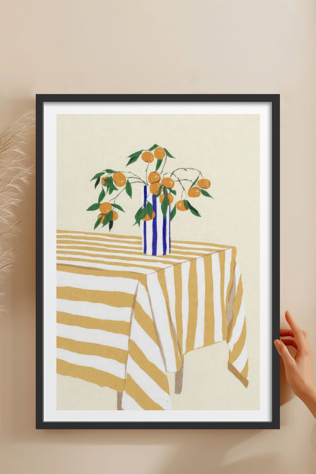 HOMEPACK Ahşap Çerçeveli Tablo Çerçeveli Poster Sanatsal Modern Duvar Dekoru TK-816
