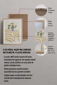 HOMEPACK Ahşap Çerçeveli Tablo Çerçeveli Poster Sanatsal Modern Duvar Dekoru TK-816