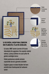 HOMEPACK Ahşap Çerçeveli Tablo Çerçeveli Poster Sanatsal Modern Duvar Dekoru TK-816