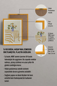 HOMEPACK Ahşap Çerçeveli Tablo Çerçeveli Poster Sanatsal Modern Duvar Dekoru TK-816