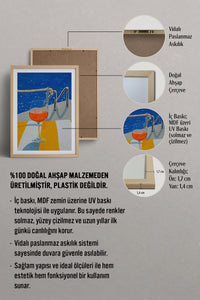 HOMEPACK Ahşap Çerçeveli Tablo Çerçeveli Poster Sanatsal Modern Duvar Dekoru TK-817