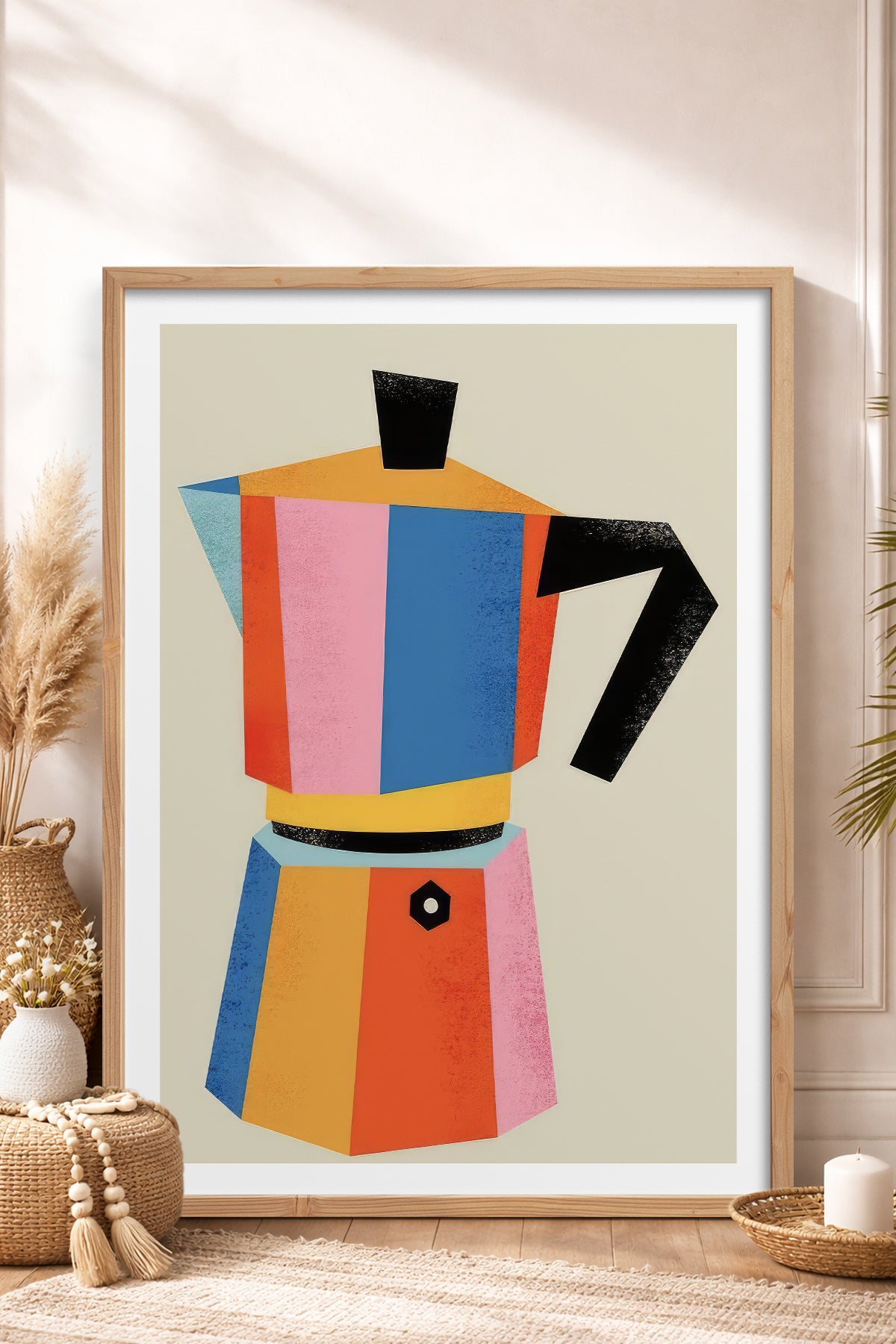 HOMEPACK Ahşap Çerçeveli Tablo Çerçeveli Poster Sanatsal Modern Duvar Dekoru TK-818