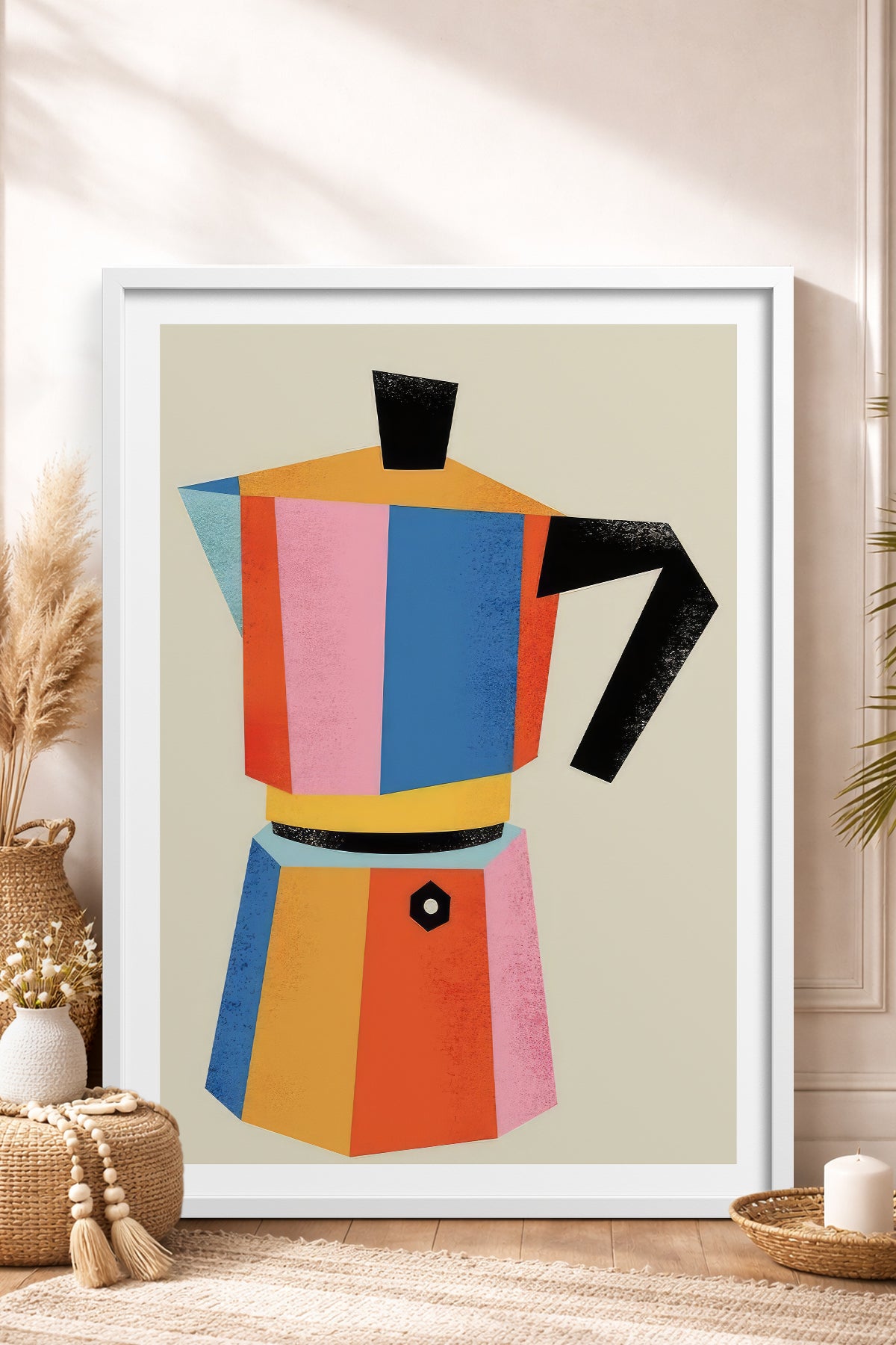 HOMEPACK Ahşap Çerçeveli Tablo Çerçeveli Poster Sanatsal Modern Duvar Dekoru TK-818