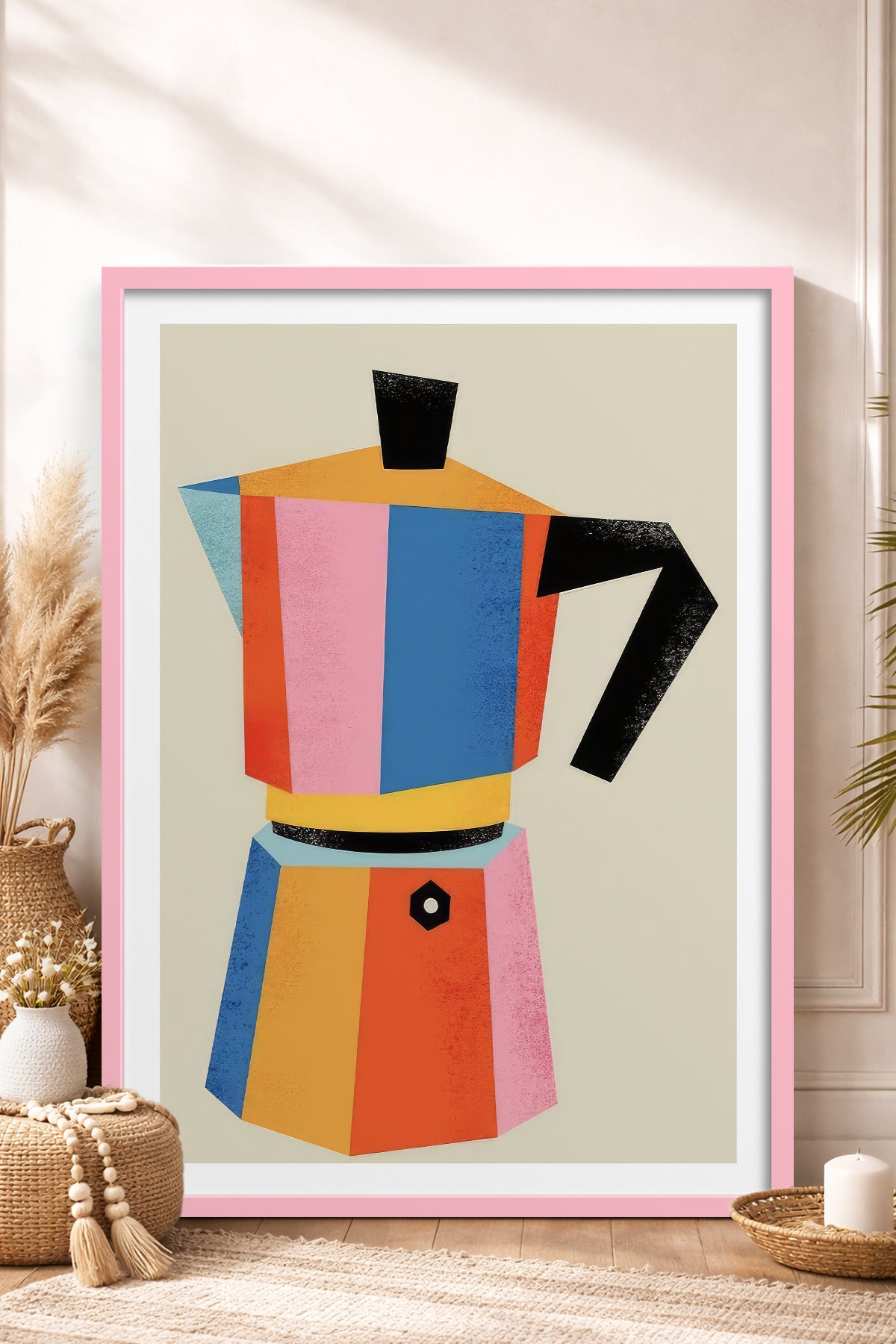 HOMEPACK Ahşap Çerçeveli Tablo Çerçeveli Poster Sanatsal Modern Duvar Dekoru TK-818
