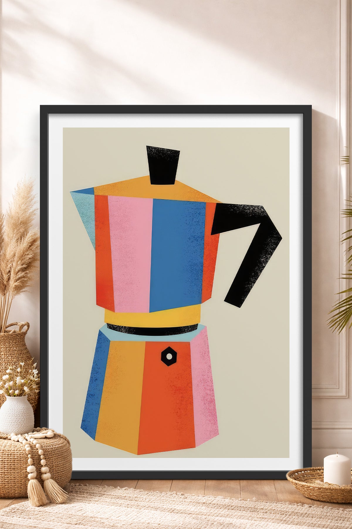 HOMEPACK Ahşap Çerçeveli Tablo Çerçeveli Poster Sanatsal Modern Duvar Dekoru TK-818
