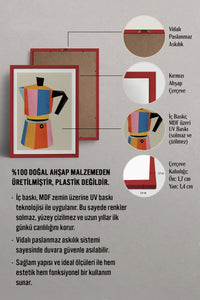 HOMEPACK Ahşap Çerçeveli Tablo Çerçeveli Poster Sanatsal Modern Duvar Dekoru TK-818