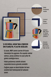 HOMEPACK Ahşap Çerçeveli Tablo Çerçeveli Poster Sanatsal Modern Duvar Dekoru TK-818