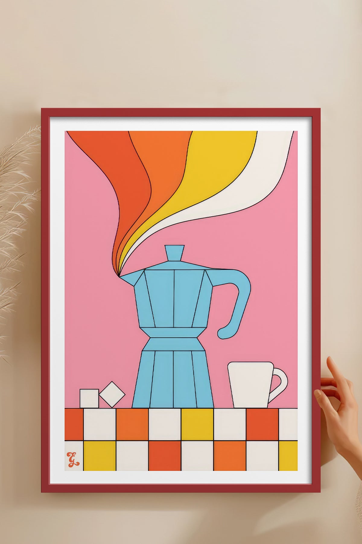 HOMEPACK Ahşap Çerçeveli Tablo Çerçeveli Poster Sanatsal Modern Duvar Dekoru TK-819