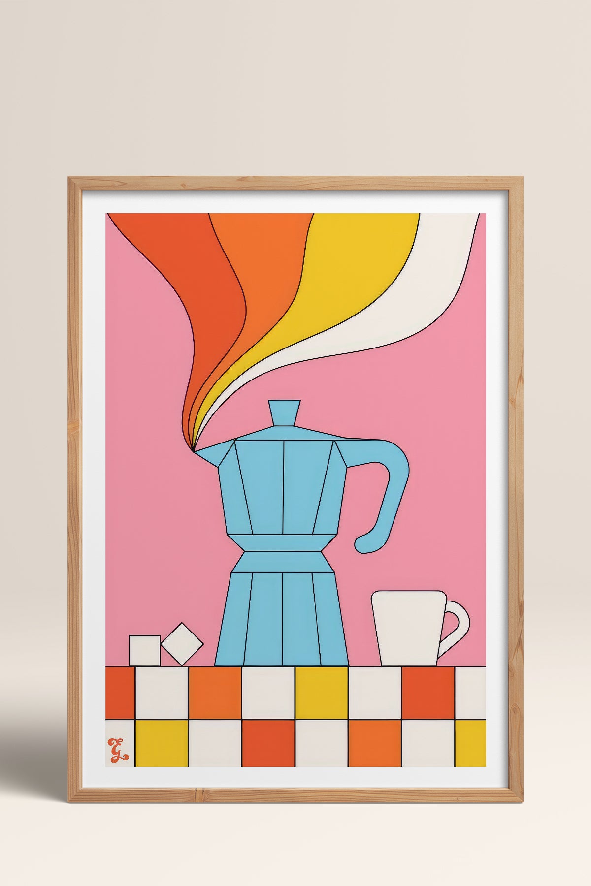 HOMEPACK Ahşap Çerçeveli Tablo Çerçeveli Poster Sanatsal Modern Duvar Dekoru TK-819