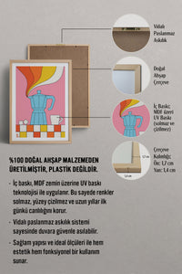 HOMEPACK Ahşap Çerçeveli Tablo Çerçeveli Poster Sanatsal Modern Duvar Dekoru TK-819