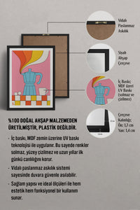 HOMEPACK Ahşap Çerçeveli Tablo Çerçeveli Poster Sanatsal Modern Duvar Dekoru TK-819
