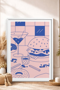 HOMEPACK Ahşap Çerçeveli Tablo Çerçeveli Poster Sanatsal Modern Duvar Dekoru TK-820