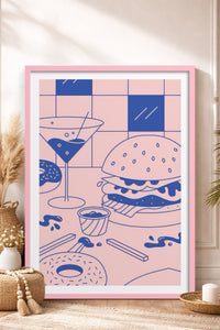 HOMEPACK Ahşap Çerçeveli Tablo Çerçeveli Poster Sanatsal Modern Duvar Dekoru TK-820