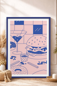 HOMEPACK Ahşap Çerçeveli Tablo Çerçeveli Poster Sanatsal Modern Duvar Dekoru TK-820