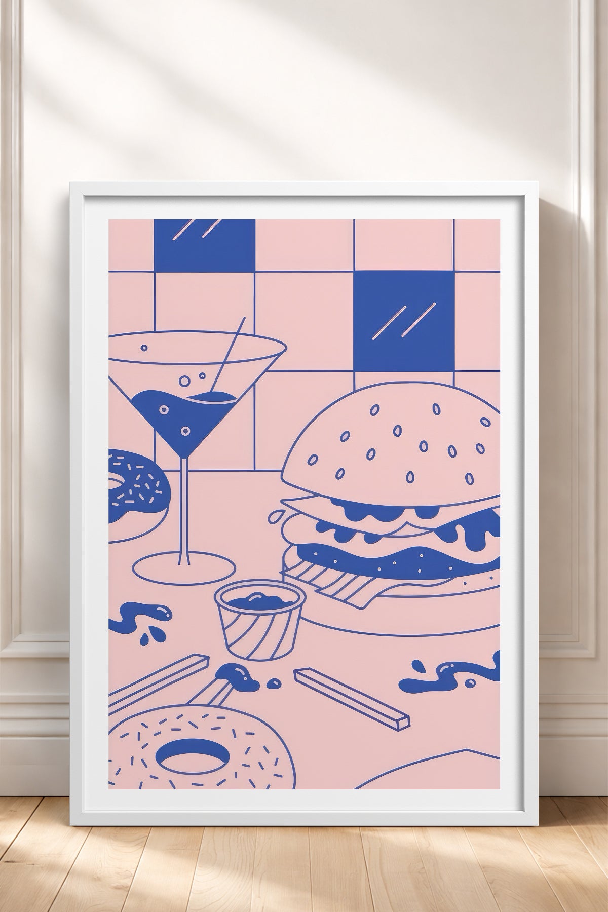 HOMEPACK Ahşap Çerçeveli Tablo Çerçeveli Poster Sanatsal Modern Duvar Dekoru TK-820
