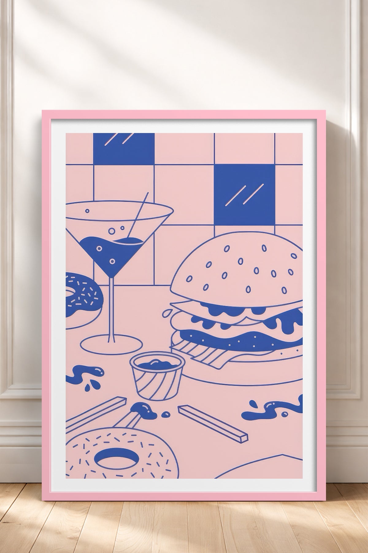 HOMEPACK Ahşap Çerçeveli Tablo Çerçeveli Poster Sanatsal Modern Duvar Dekoru TK-820