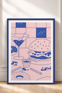 HOMEPACK Ahşap Çerçeveli Tablo Çerçeveli Poster Sanatsal Modern Duvar Dekoru TK-820