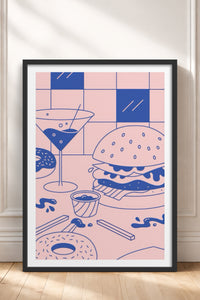 HOMEPACK Ahşap Çerçeveli Tablo Çerçeveli Poster Sanatsal Modern Duvar Dekoru TK-820