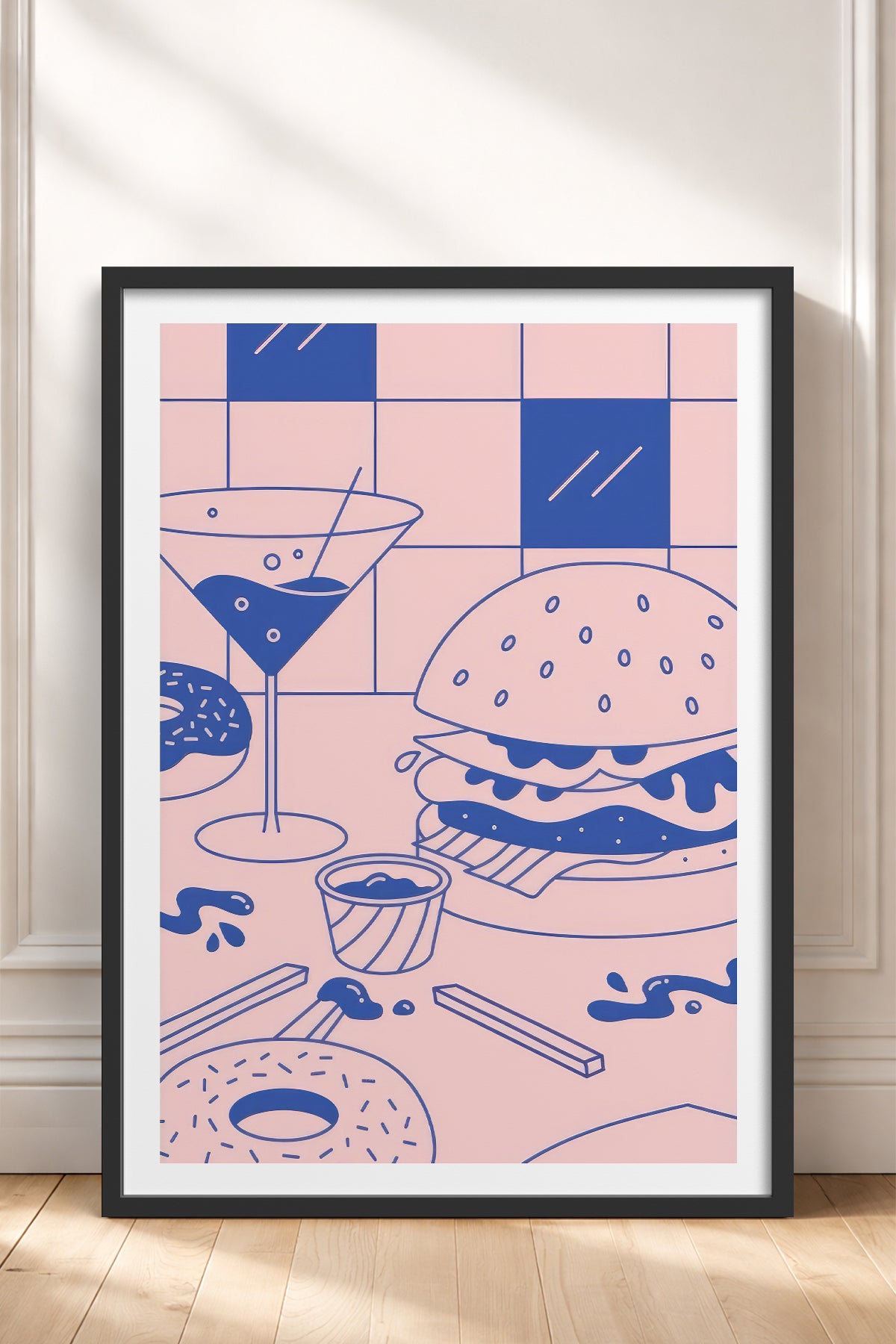 HOMEPACK Ahşap Çerçeveli Tablo Çerçeveli Poster Sanatsal Modern Duvar Dekoru TK-820