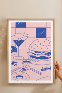 HOMEPACK Ahşap Çerçeveli Tablo Çerçeveli Poster Sanatsal Modern Duvar Dekoru TK-820
