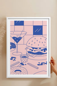 HOMEPACK Ahşap Çerçeveli Tablo Çerçeveli Poster Sanatsal Modern Duvar Dekoru TK-820