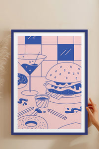 HOMEPACK Ahşap Çerçeveli Tablo Çerçeveli Poster Sanatsal Modern Duvar Dekoru TK-820