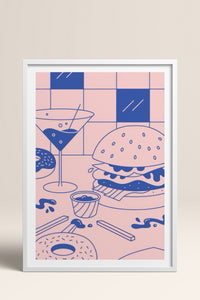 HOMEPACK Ahşap Çerçeveli Tablo Çerçeveli Poster Sanatsal Modern Duvar Dekoru TK-820