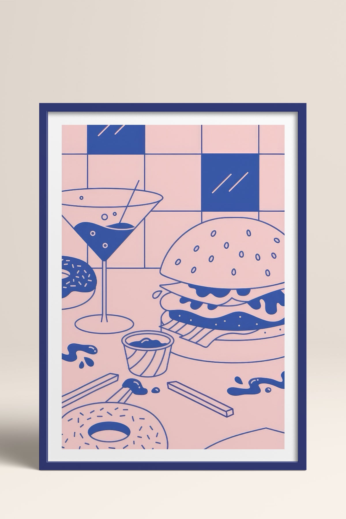 HOMEPACK Ahşap Çerçeveli Tablo Çerçeveli Poster Sanatsal Modern Duvar Dekoru TK-820