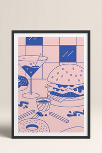 HOMEPACK Ahşap Çerçeveli Tablo Çerçeveli Poster Sanatsal Modern Duvar Dekoru TK-820