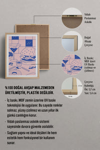 HOMEPACK Ahşap Çerçeveli Tablo Çerçeveli Poster Sanatsal Modern Duvar Dekoru TK-820