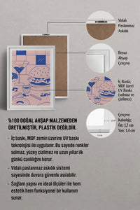 HOMEPACK Ahşap Çerçeveli Tablo Çerçeveli Poster Sanatsal Modern Duvar Dekoru TK-820